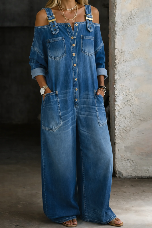 Aureli | Mono Denim Hombros Descubiertos