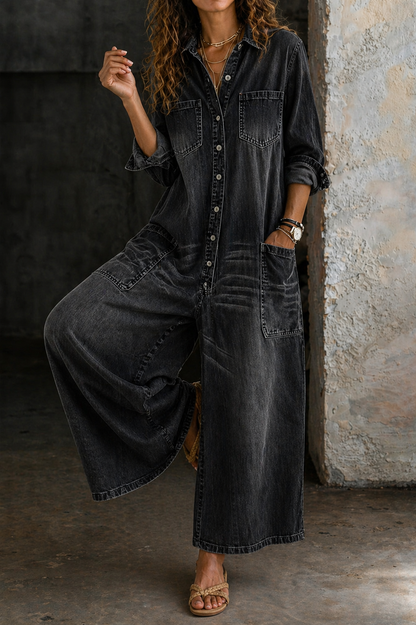 Soreya | Mono Denim Casual Bolsillos