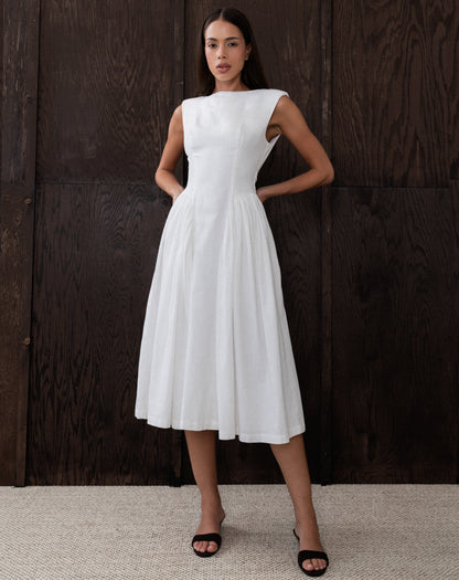 Artois | Vestido Midi Acampanado Estilo Francés