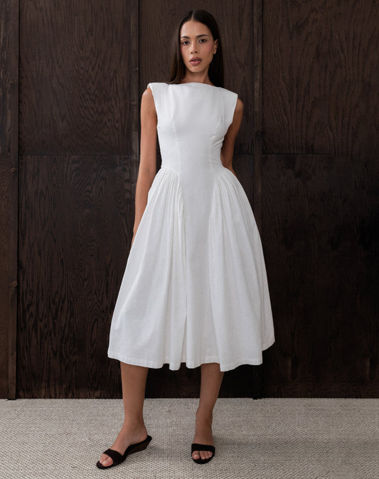 Artois | Vestido Midi Acampanado Estilo Francés