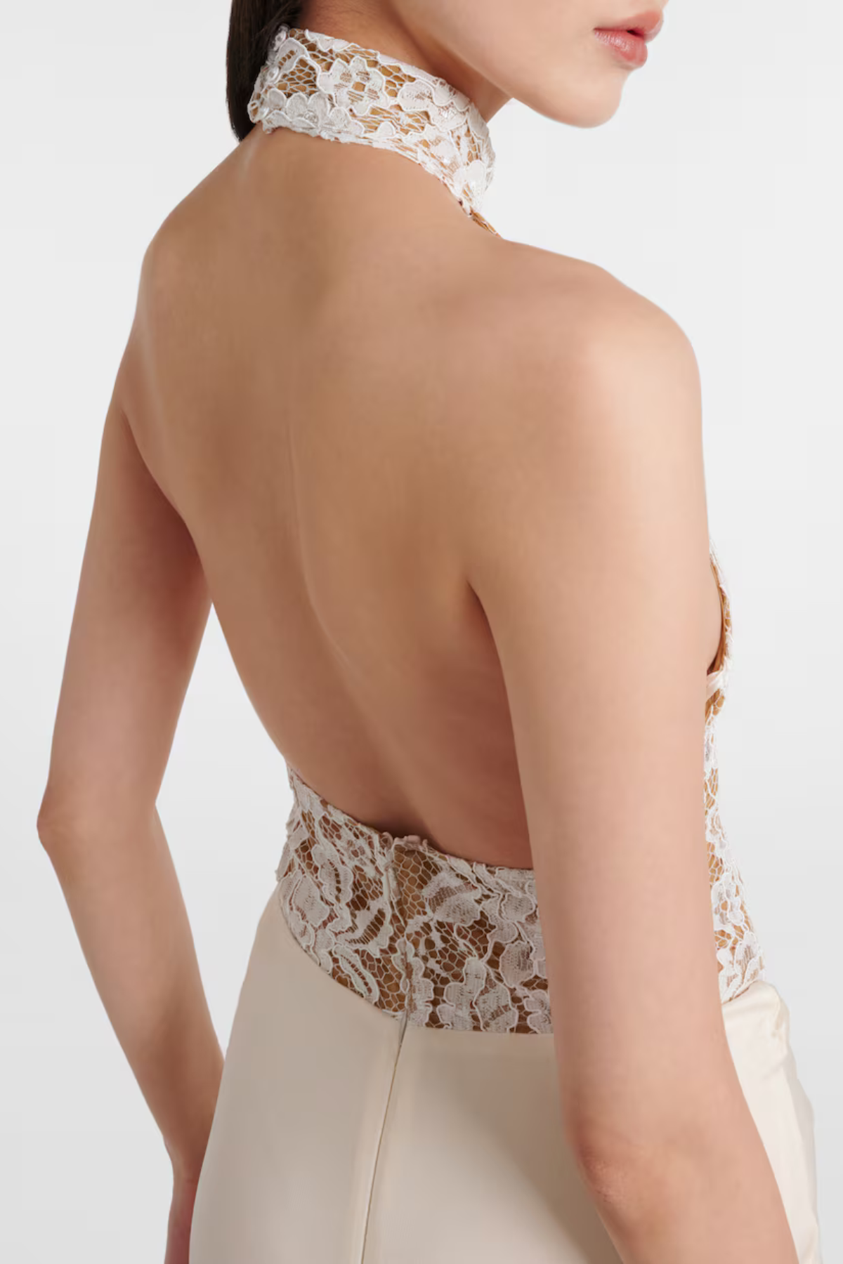 Zelva | Vestido Largo Halter Encaje