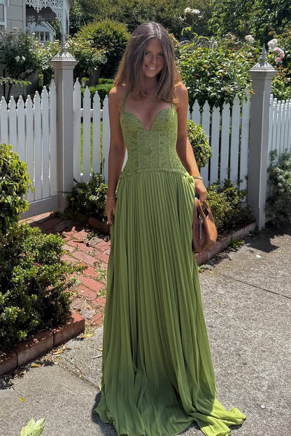Verdina | Vestido Largo Corsé Encaje Halter
