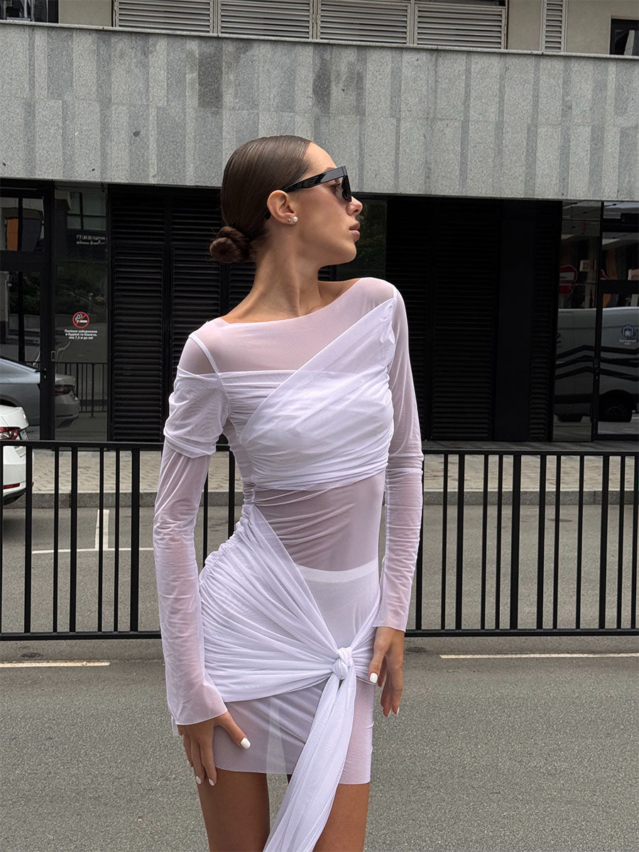 Élysea | Mini Vestido Fruncido Ajustado