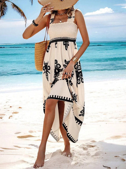 Averia | Vestido Largo Asimétrico Bordado