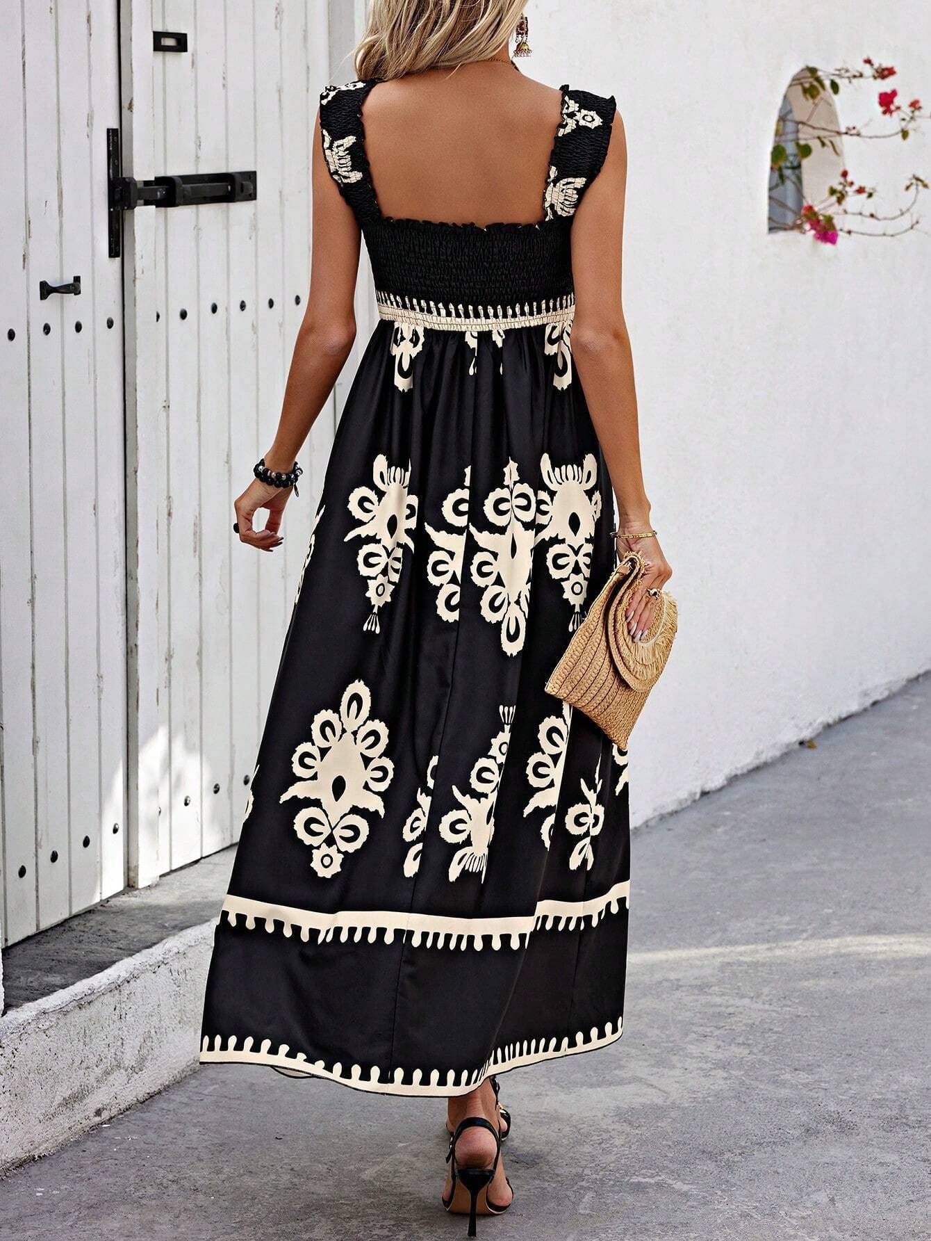 Averia | Vestido Largo Asimétrico Bordado