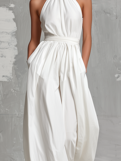 Amelie | Mono Elegante Sin Mangas con Cuello Halter