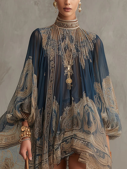 Valerique | Vestido Barroco Azul Marino