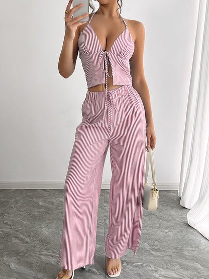 Vélarique | Conjunto Top Halter Rayas