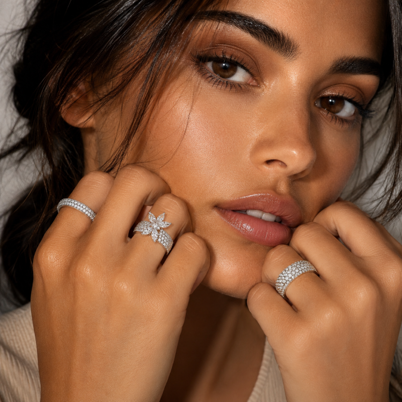 Soléane | Anillo Pavé Lujoso