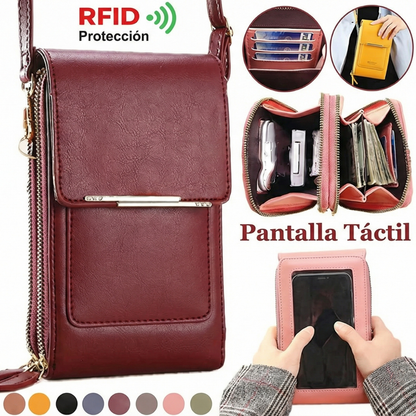 Noa | Bolso Cartera Bandolera Anti Robo Táctil RFID