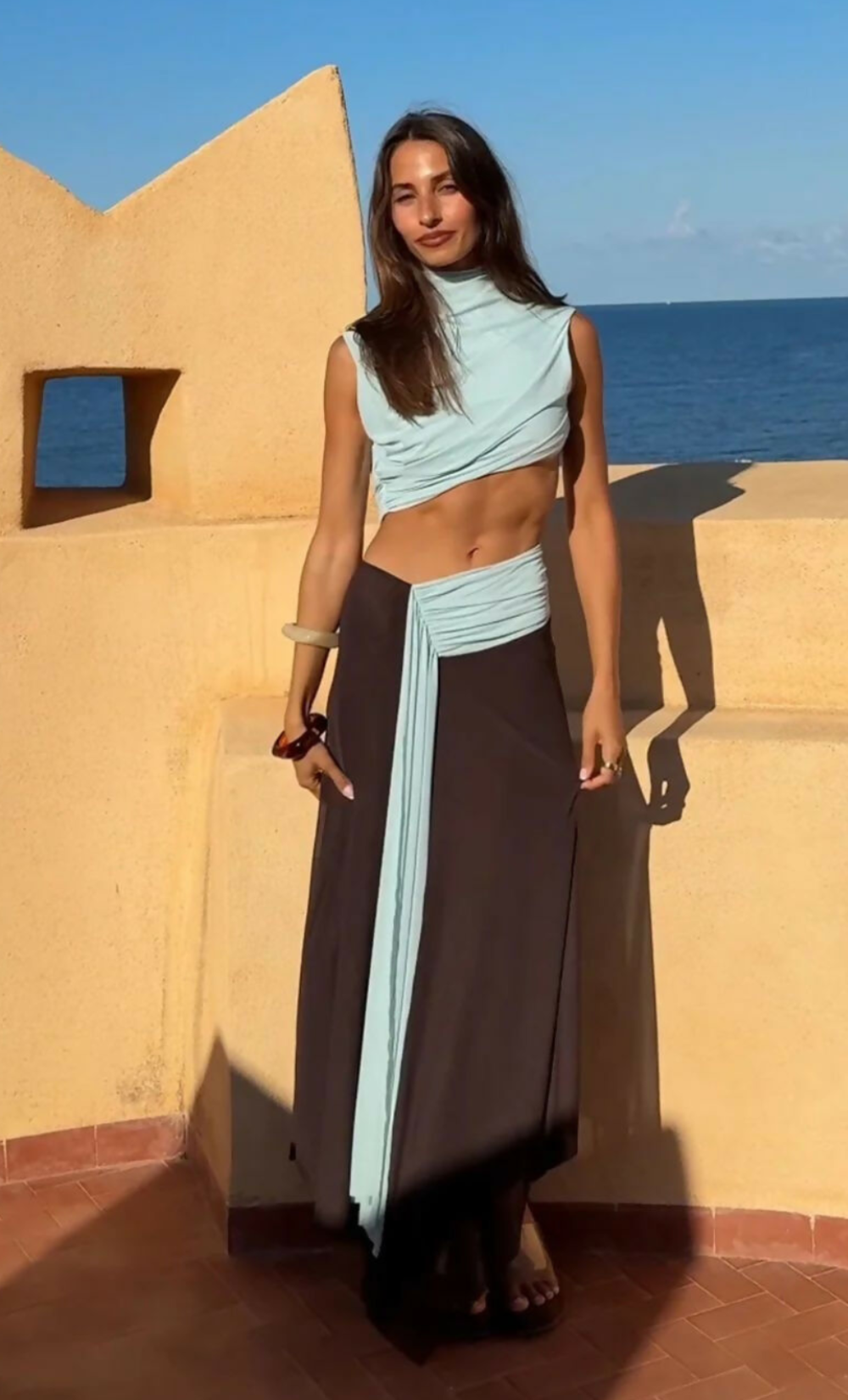 Marcielle | Vestido Midi Top Falda Asimétricos