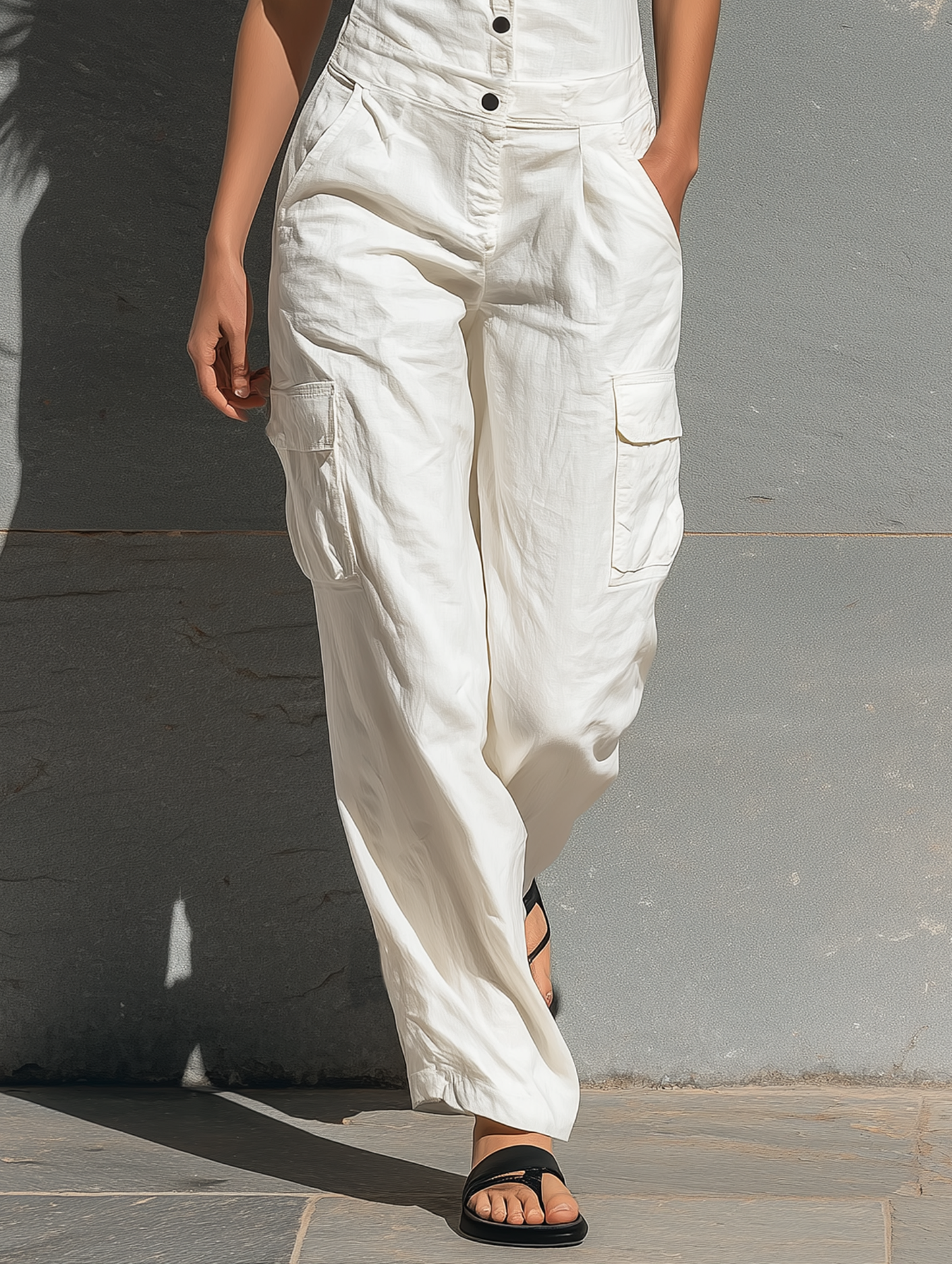 Macarena | Mono Botones Minimalista Sin Mangas