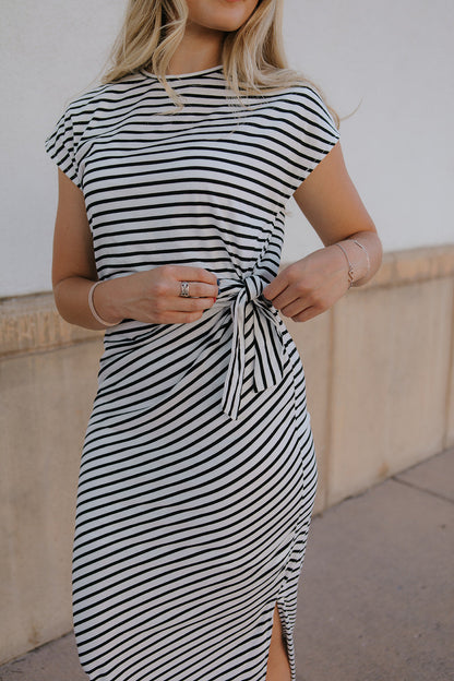 Noria | Vestido Largo Rayas Lazo