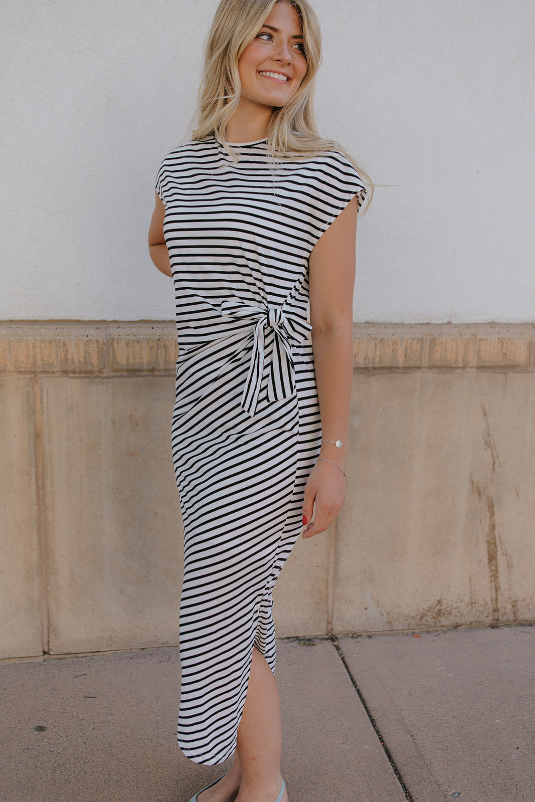 Noria | Vestido Largo Rayas Lazo