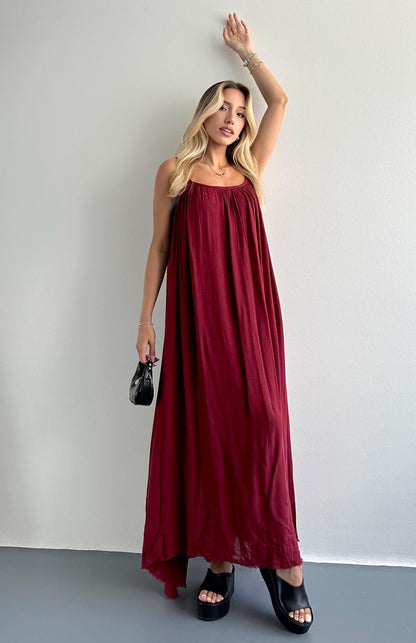 Virelia | Vestido Largo Fruncido Tirantes