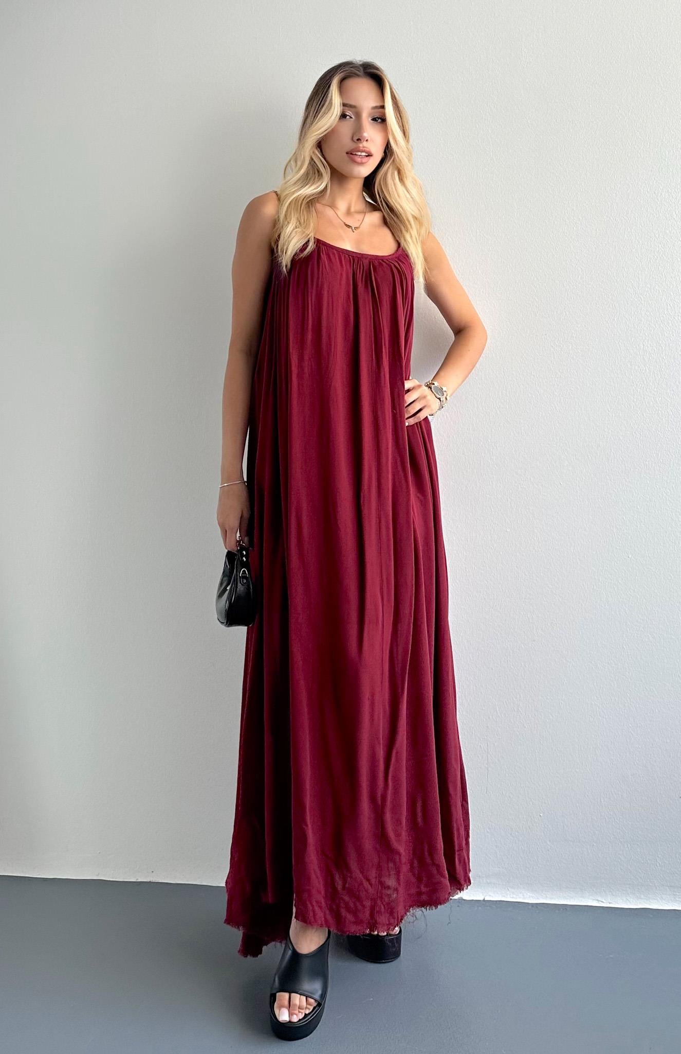 Virelia | Vestido Largo Fruncido Tirantes