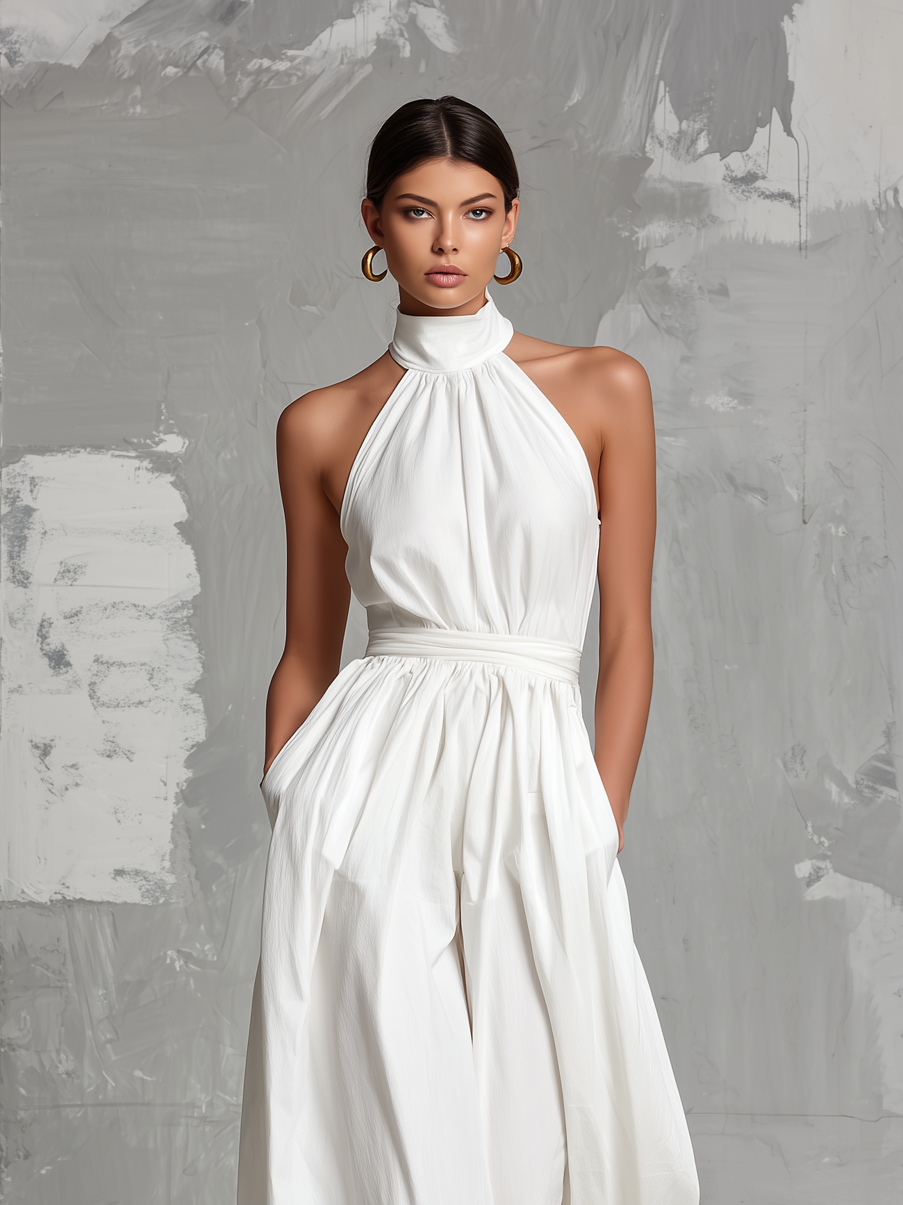 Amelie | Mono Elegante Sin Mangas con Cuello Halter