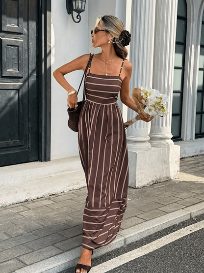 Lerina | Vestido Largo Tirantes Rayas