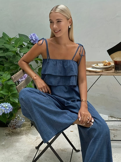 Nyzarelle | Conjunto Top Escalonado Pantalón