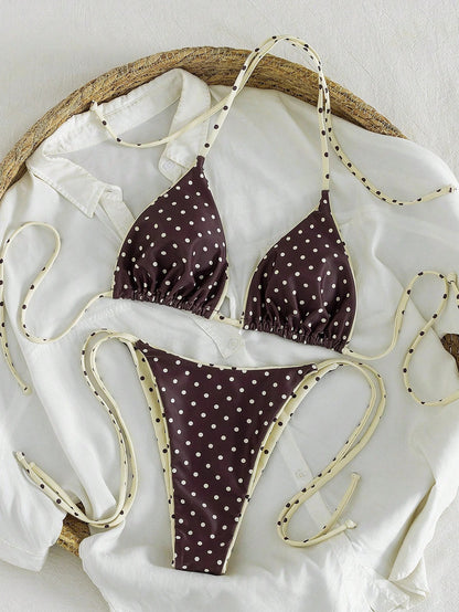Mavie | Bikini Lunares Crema Cacao