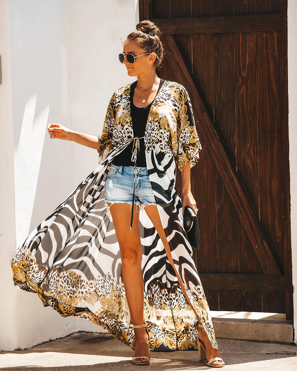 Savéa | Vestido Kimono Animal