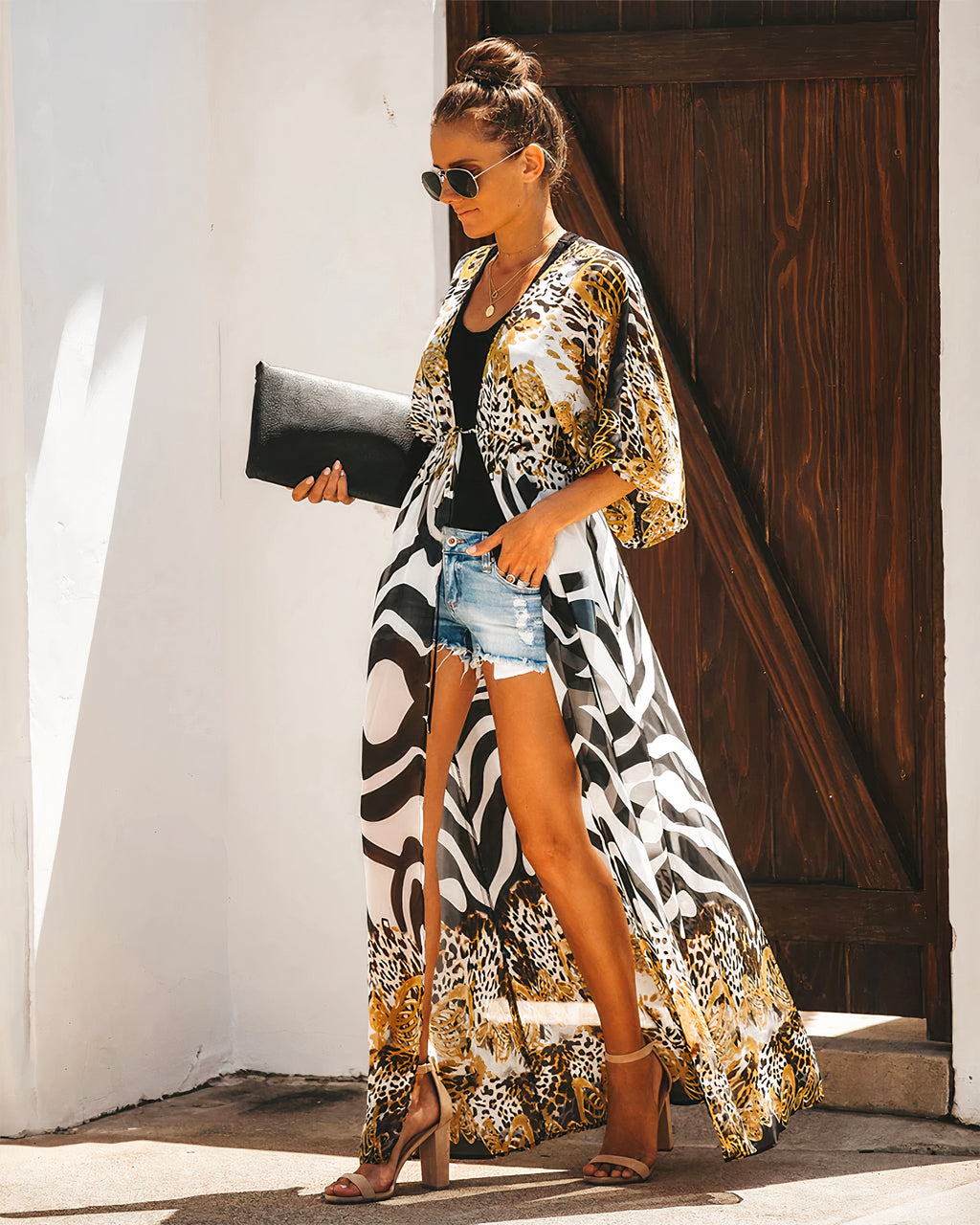 Savéa | Vestido Kimono Animal