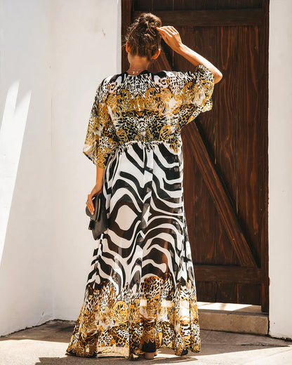 Savéa | Vestido Kimono Animal