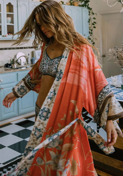 Virelune | Kimono Largo Floral