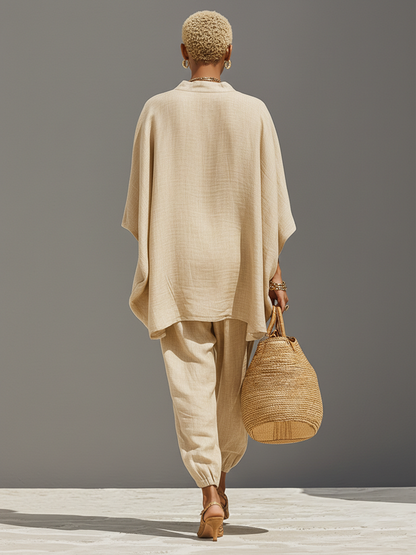 Arena | Conjunto de Lino Minimalista con Doble Asimétrico