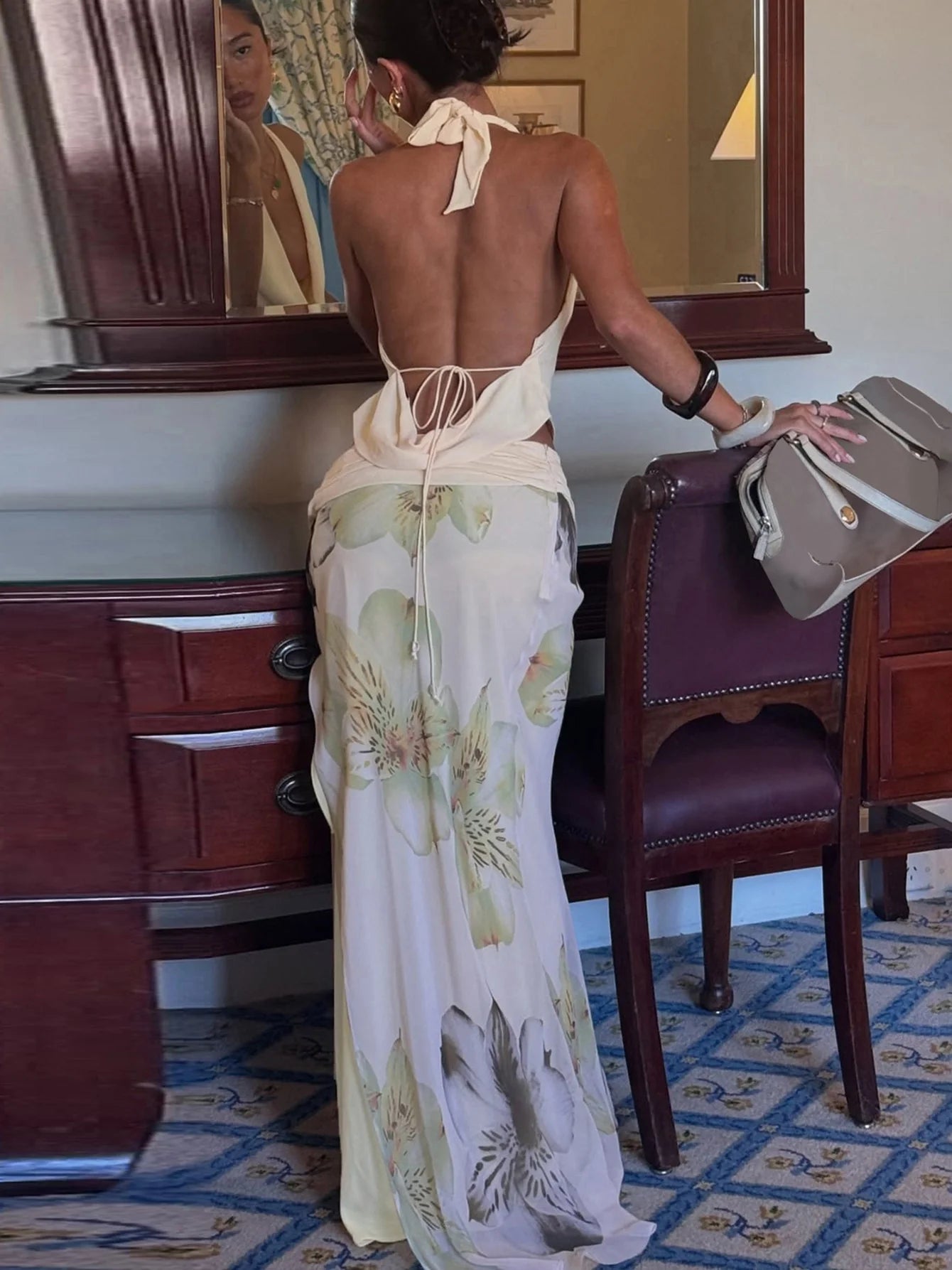 Saintelle | Conjunto Top Falda Estampado Floral