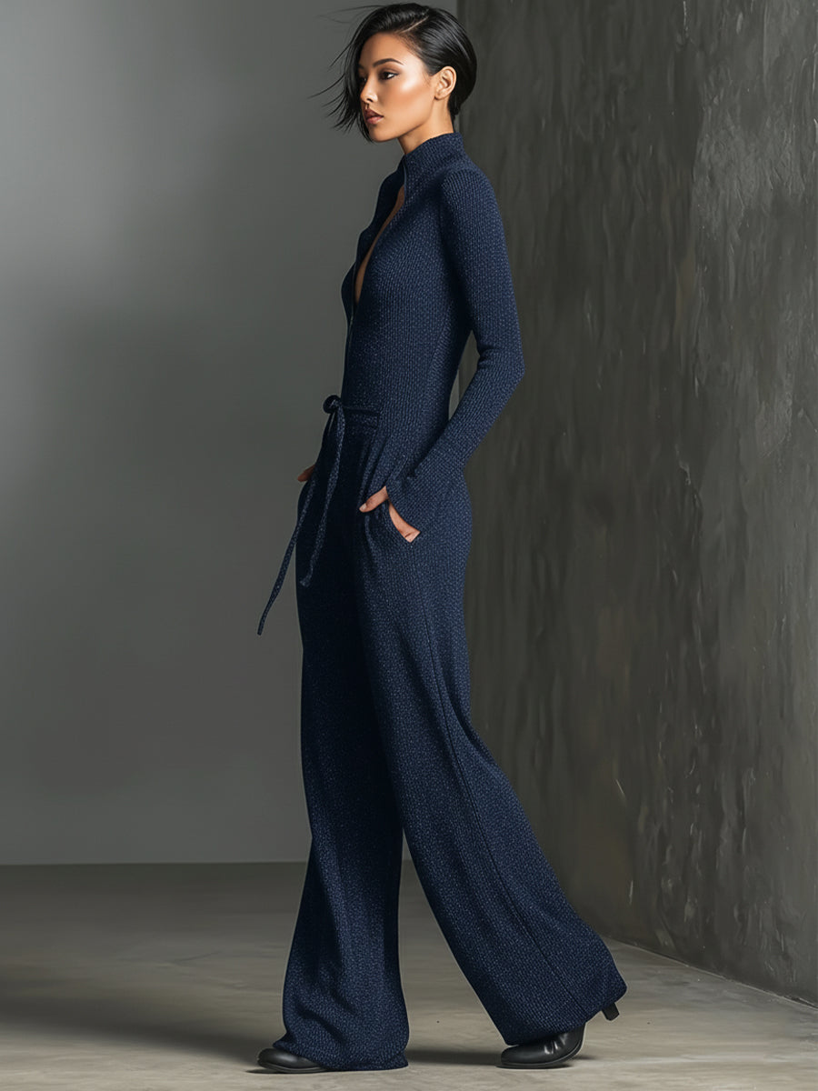 Velaris | Mono Elegante de Punto con Cremallera