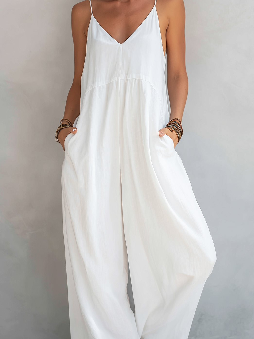 Valesia | Mono Holgado Elegante Sin Mangas