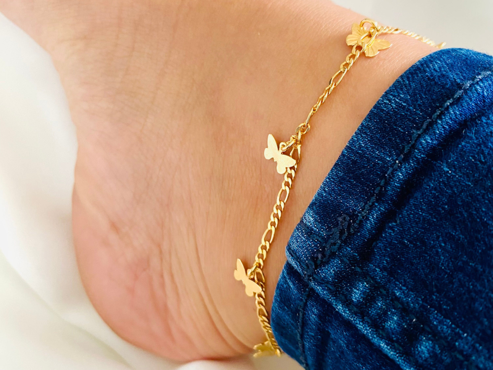 Lunavia | Pulsera Tobillera Mariposas