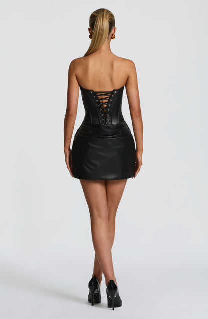 Ciria | Vestido Corto Elegante Sin Tirantes
