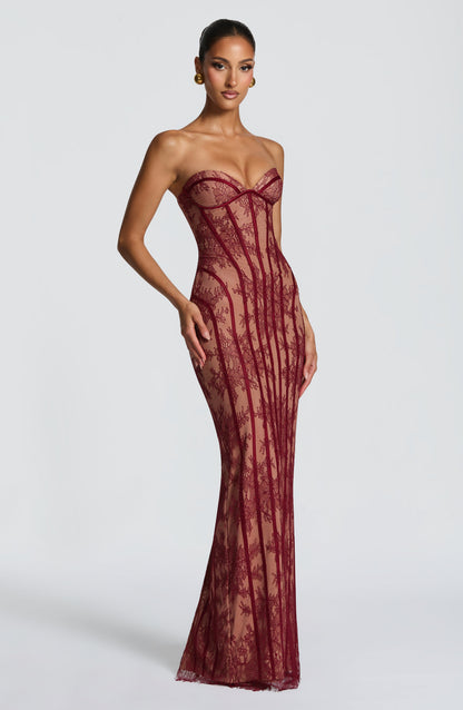 Valerisse | Vestido Largo Corsé Floral