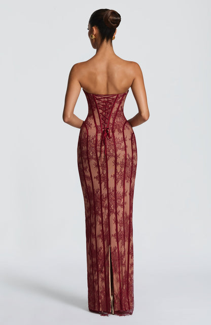 Valerisse | Vestido Largo Corsé Floral