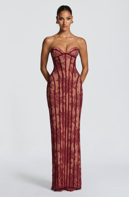 Valerisse | Vestido Largo Corsé Floral