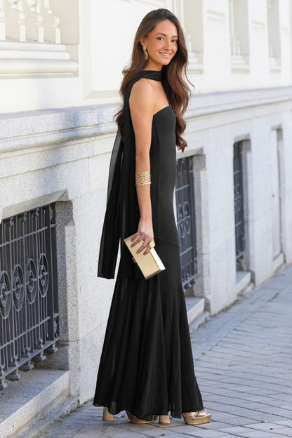 Enisa | Vestido Largo Elegante Sin Tirantes