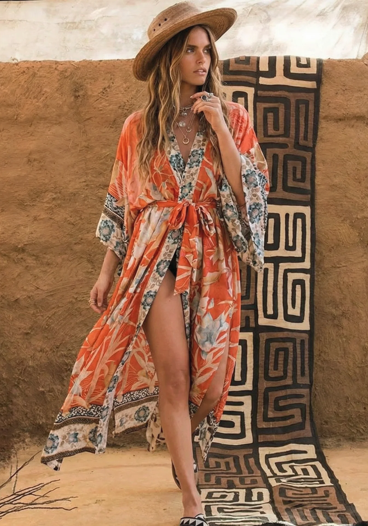 Virelune | Kimono Largo Floral