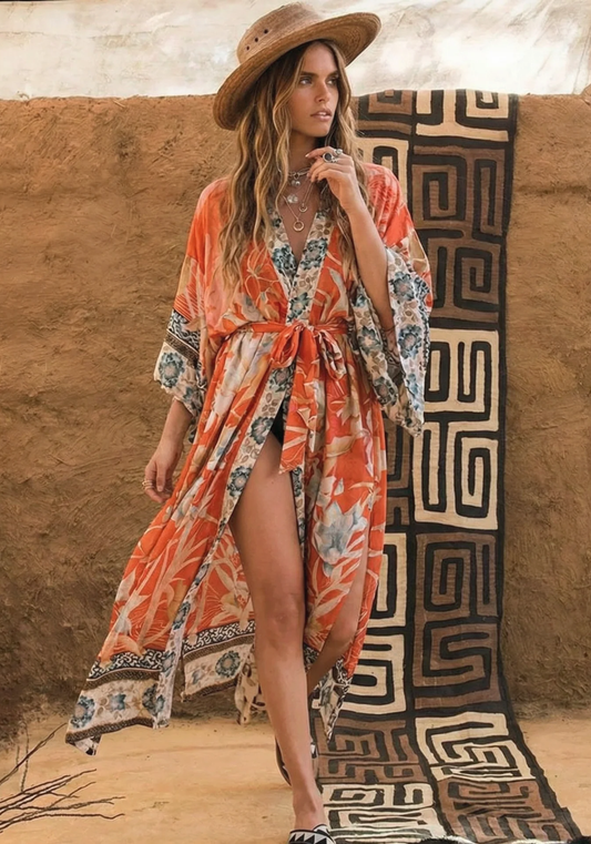 Virelune | Kimono Largo Floral